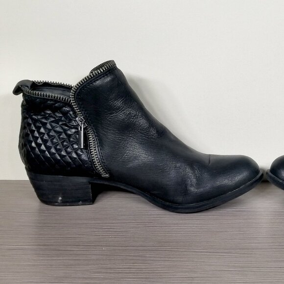 Lucky Brand Bartalino Bootie, Black Leather, Womens Size 8 M / 38 - Picture 6 of 11